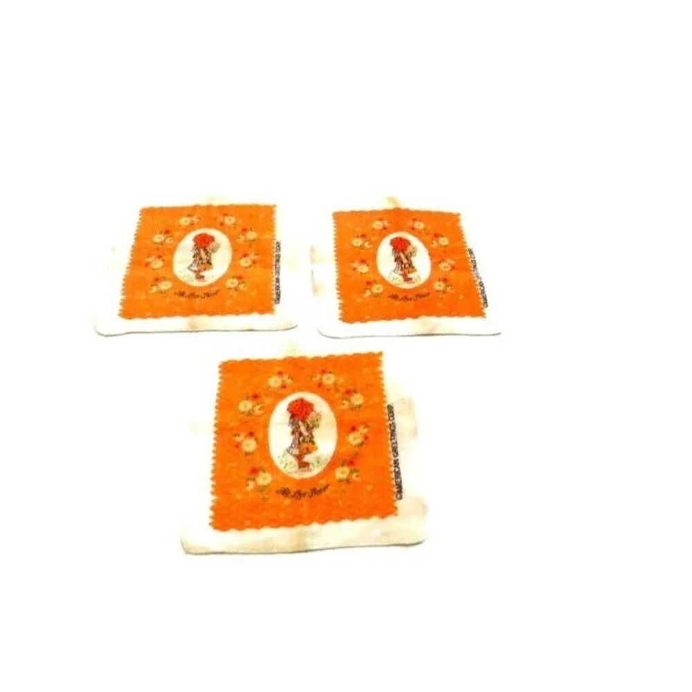 VTG American Greetings Collectible Holly Hobbie Bath Linens Washcloths 1…